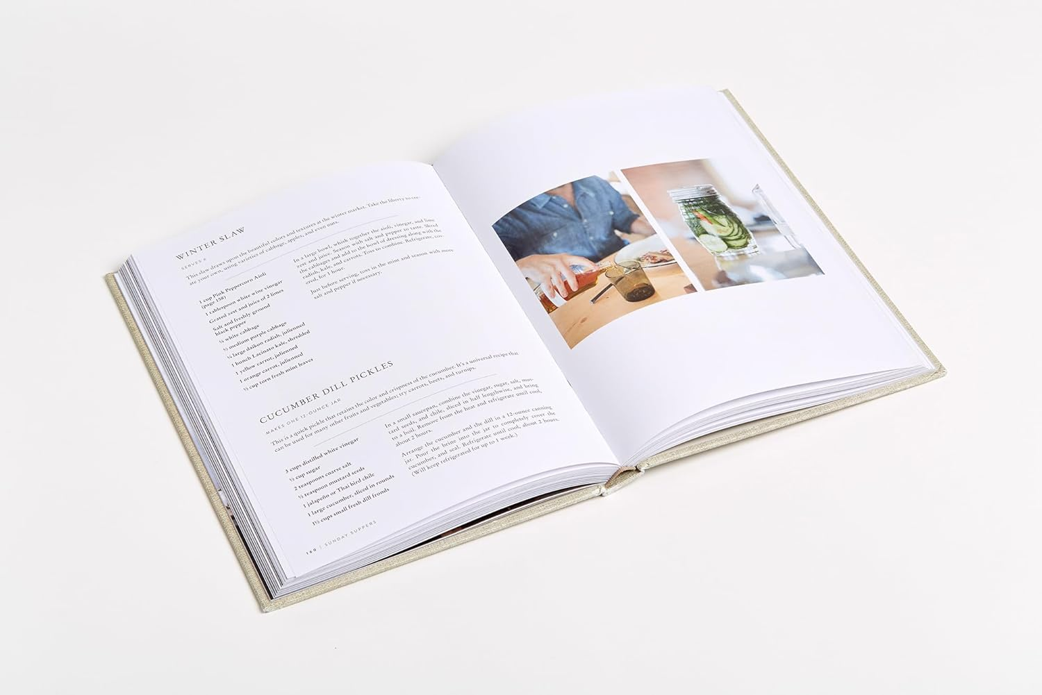Sunday Suppers open book spread